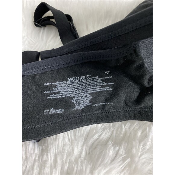 Warner's Black Bra Size 36C Women's Elements Of Bliss With Lift Wire-Free - Picture 10 of 10